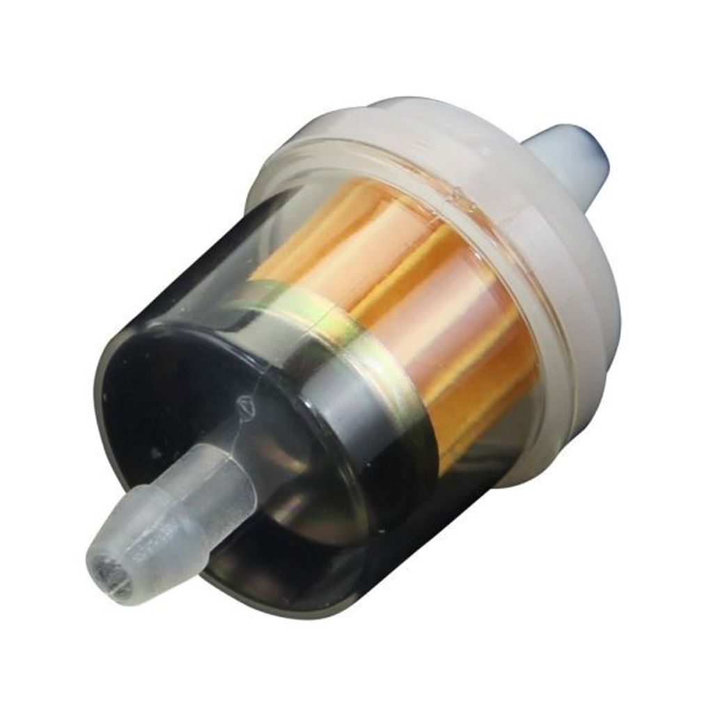 Benzinfilter Kraftstofffilter rund gelb 6mm für Mofa Moped Roller