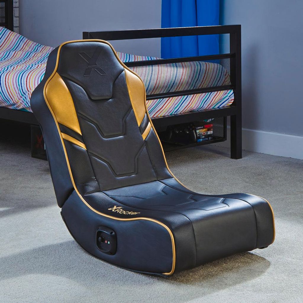X Rocker 5132201 Videospiel-Stuhl Konsolen-Gamingstuhl Gepolsterter Sitz Schwarz