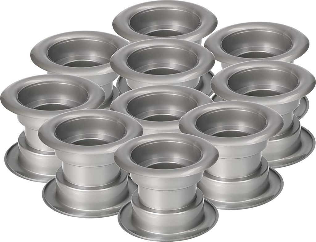 KOTARBAU® 10er Set Luftgitter Rund Silbergrau aus Produktbild 