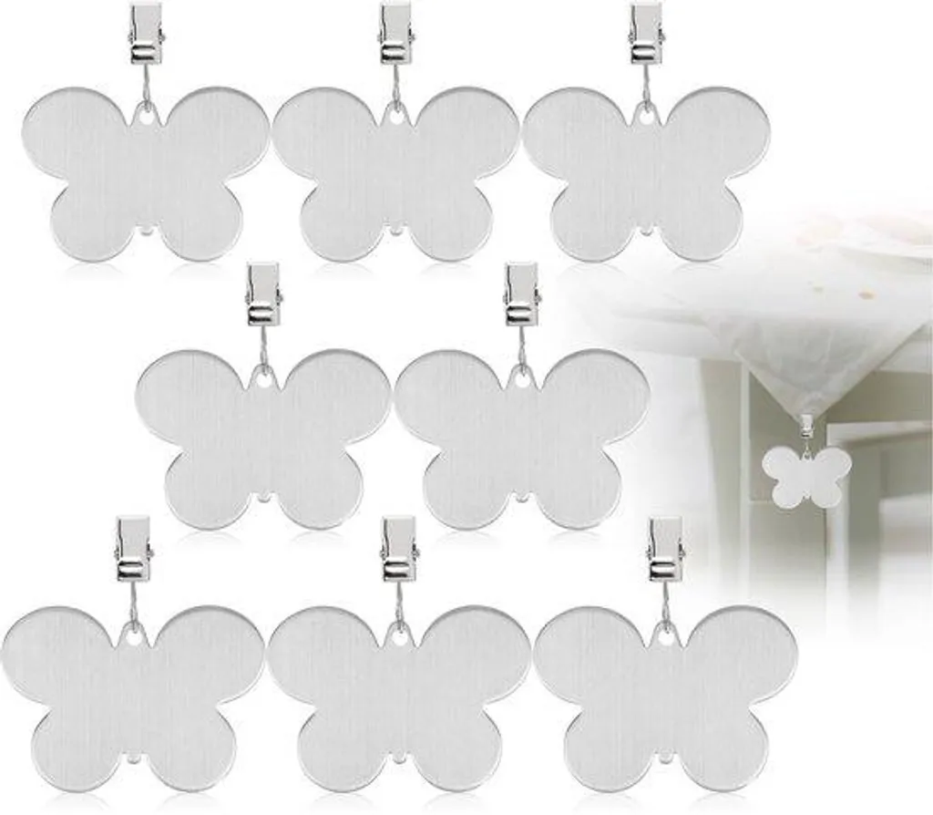 Poids de Nappe en Inox Set de 8 Attaches Pratiques pour Table de Jardin
