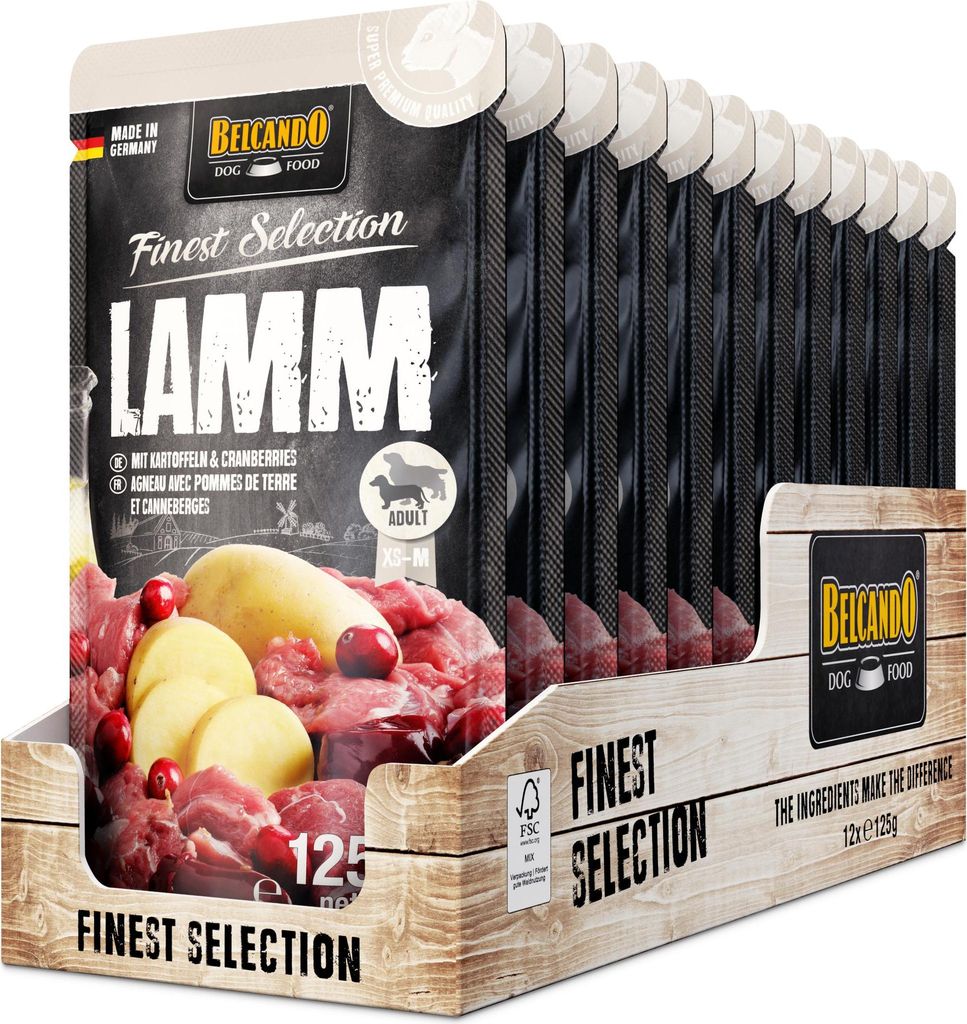 BELCANDO Lamm mit Kartoffel & Cranberries 12x 125g Produktbild 