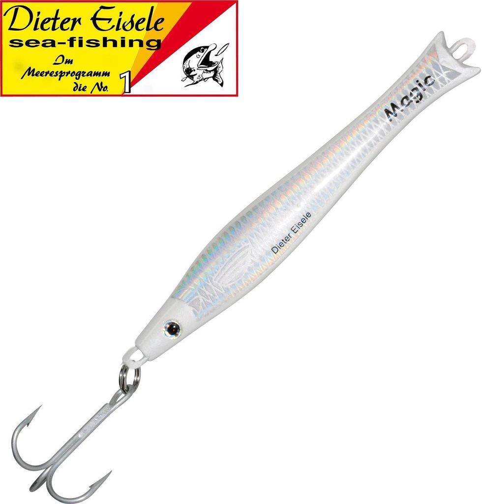 Dieter Eisele Magic-Pro Pearl Pilker weiß, Gewicht / Länge / Hakengröße:120g - 14.5cm - Gr. 4/0