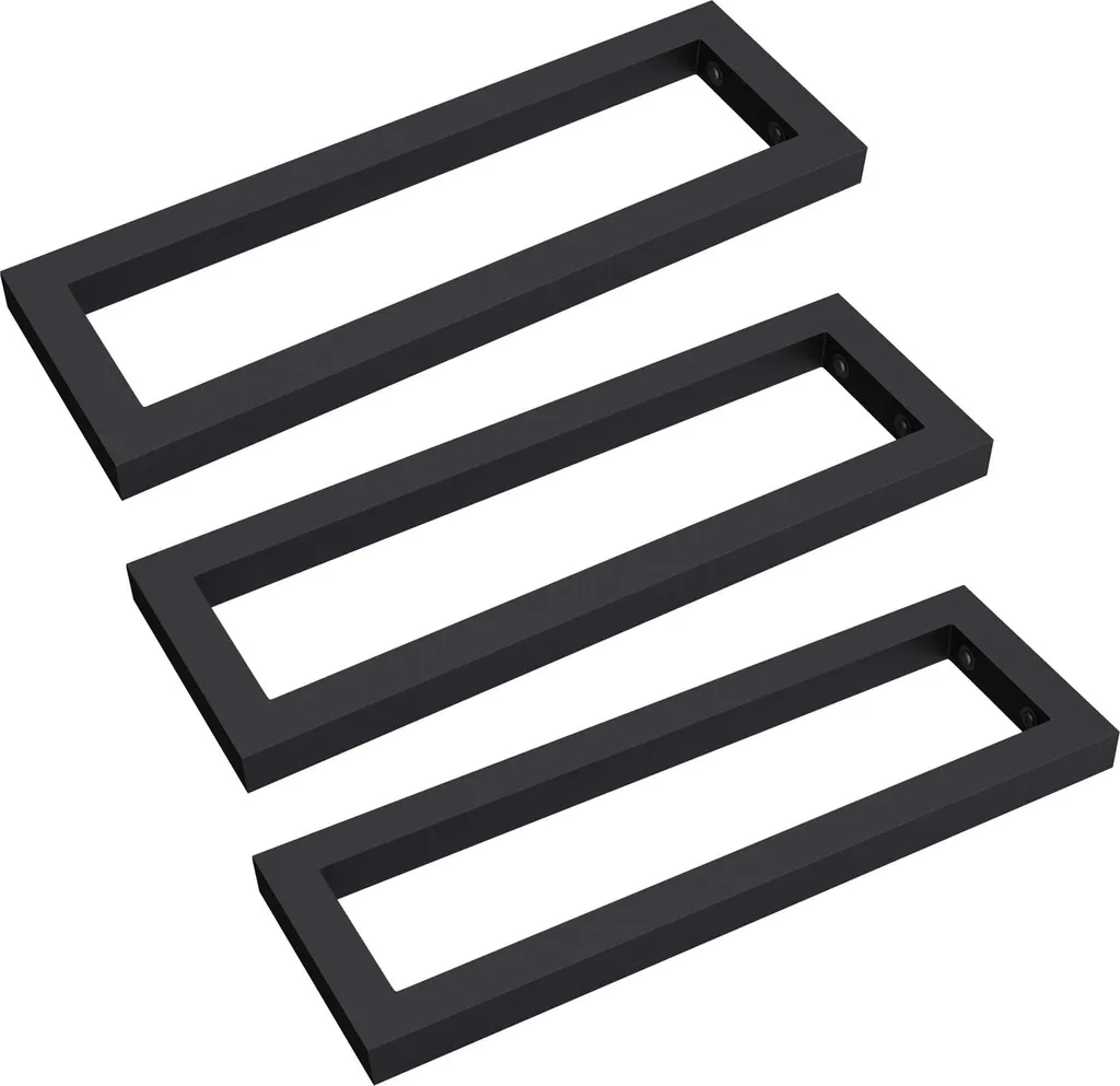 Fixation Murale Robuste pour Vasque Lourde - Pack de 3 Equerres Noires - 6