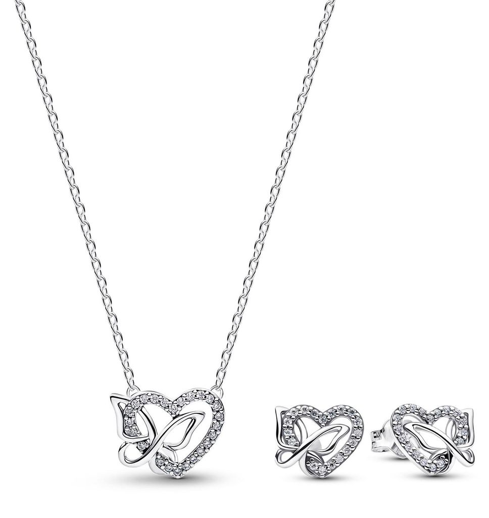 Pandora 21781 Schmuckset Kette & Ohrringe Verschlungenes Herz & Schmetterling 1