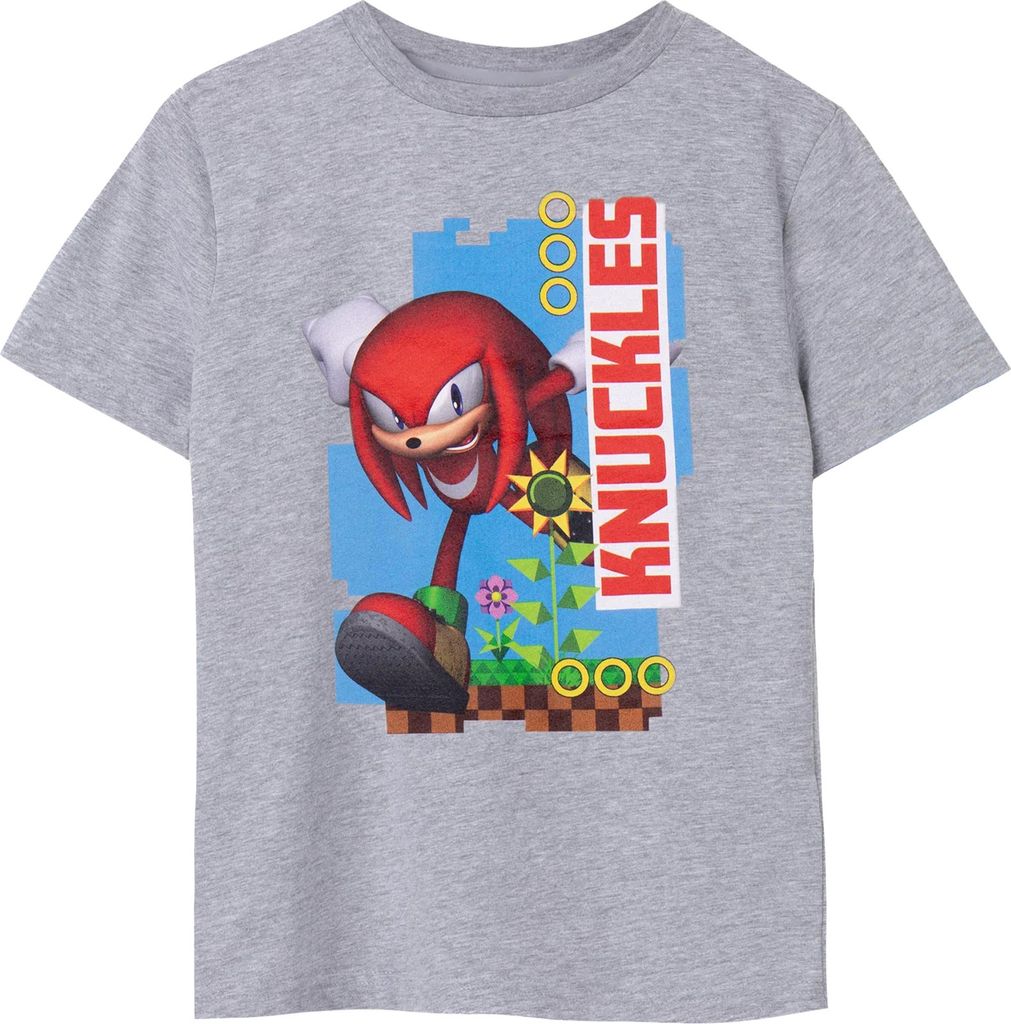 Sonic The Hedgehog - T-Shirt für Kinder kurzärmlig NS7428 (140) (Grau meliert)