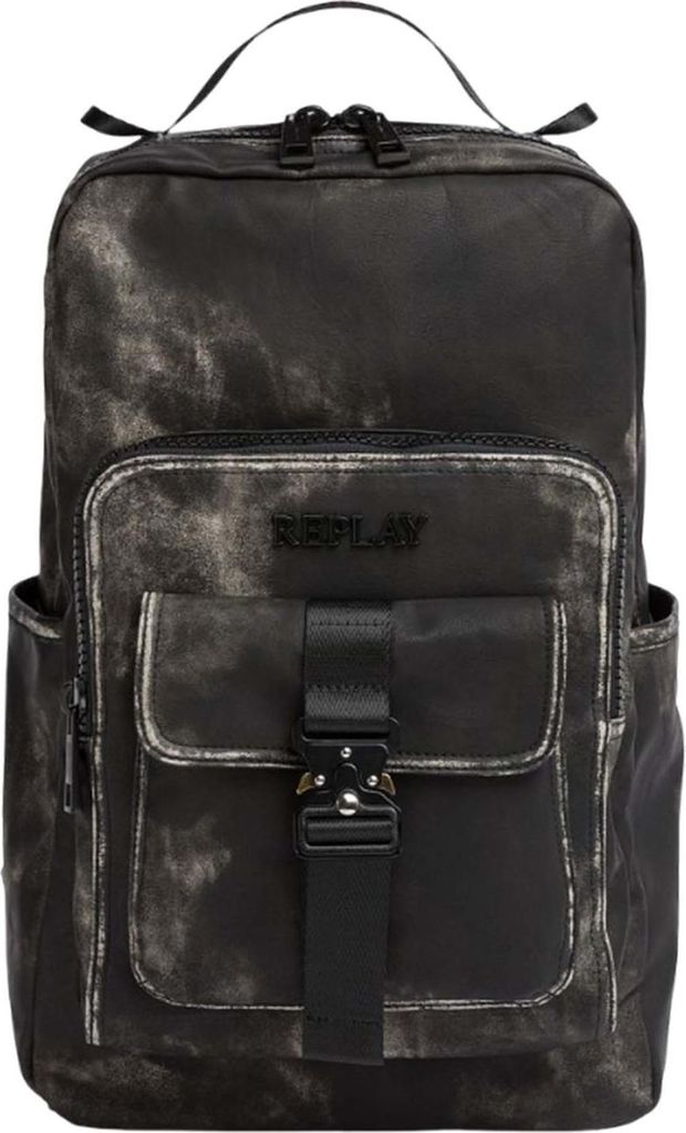 REPLAY Freizeitrucksack Rucksack mit Laptopfach Backpack Washed Black dunkelbraun
