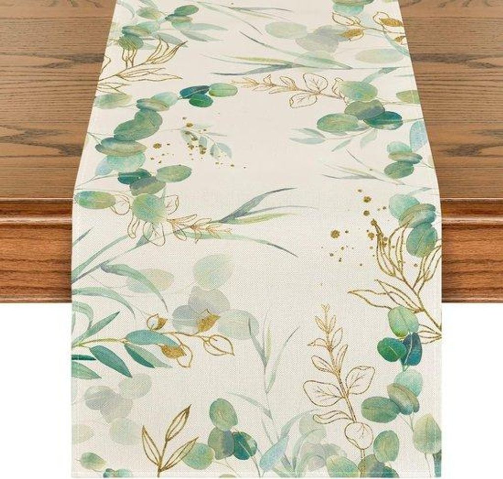 Eucalyptus-Tafelloper Grün - Dekoration für Innen und Außen - 1 Stück - 40 x 140 cm