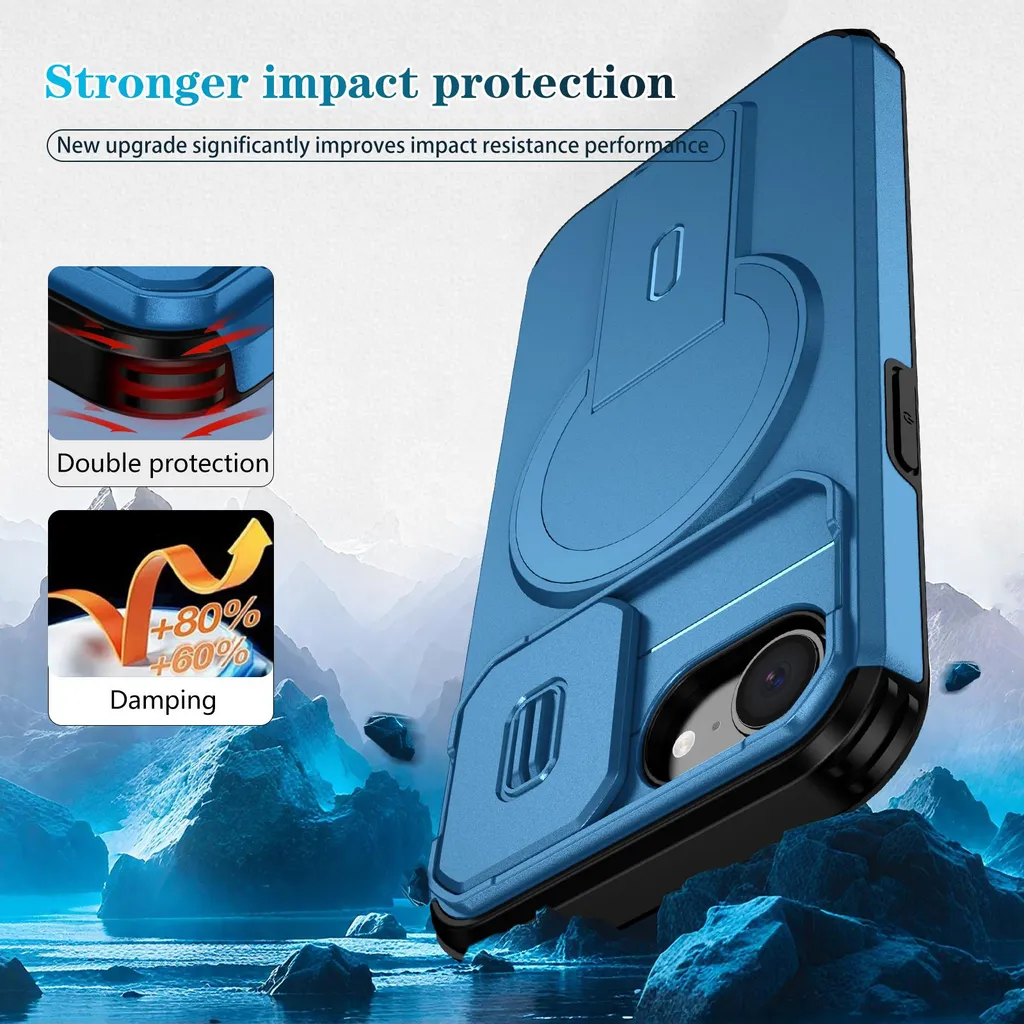 Custodia iPhone 16e Blu Anti-Urto: Protezione Bambini e Cadute - 8