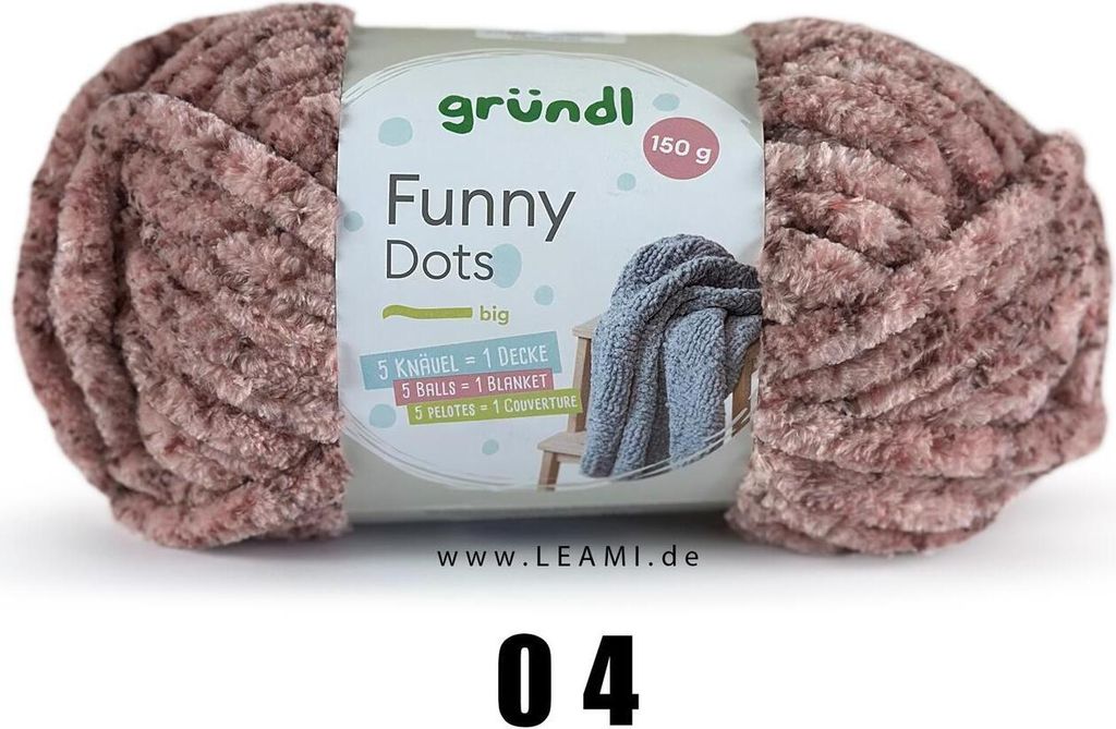 Gründl Funny Dots (150g/60m) 04 altrosa-beere-rosenholz Produktbild 