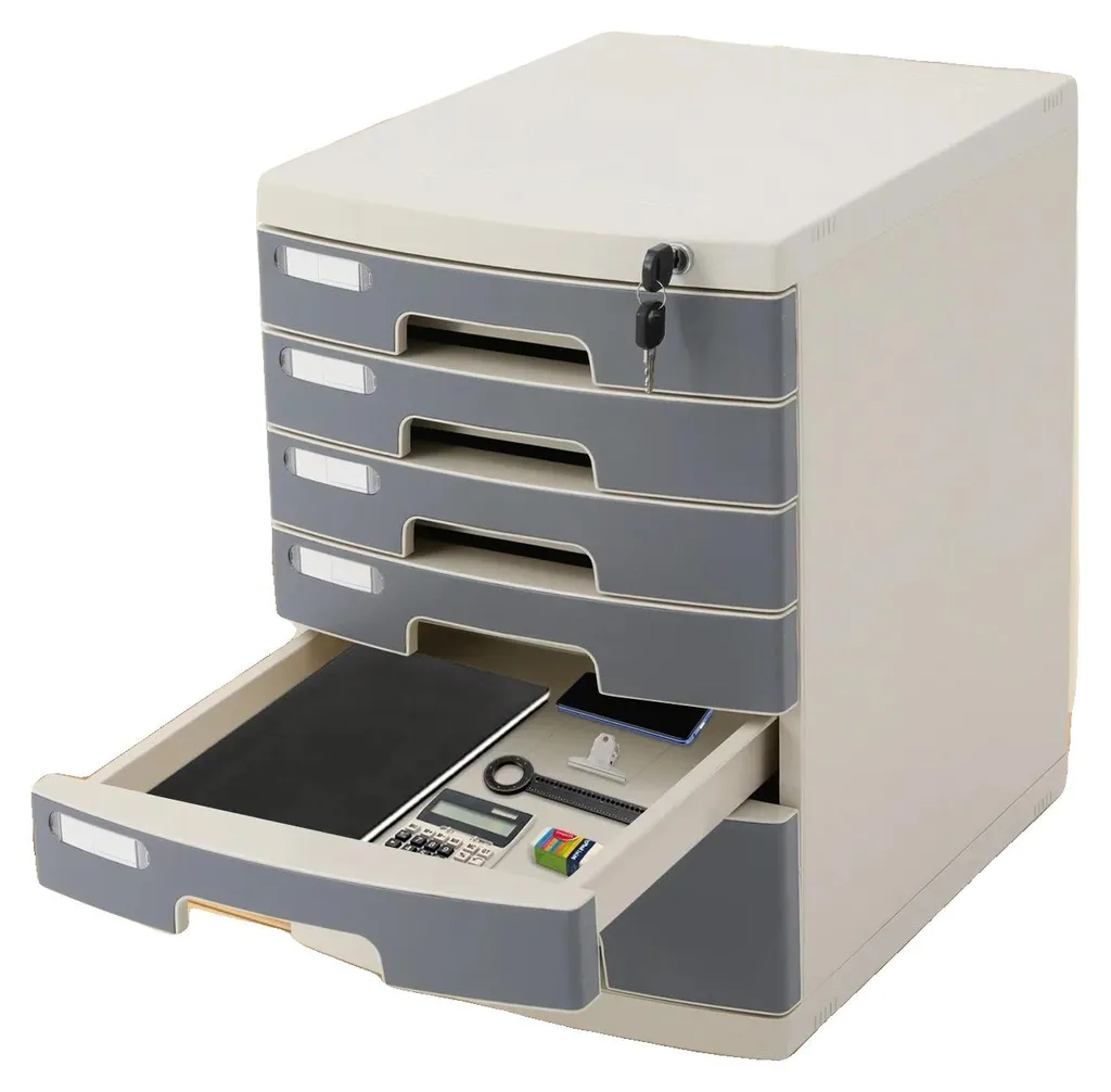 Fini le désordre sur le bureau avec cet organiseur 6 tiroirs en ABS