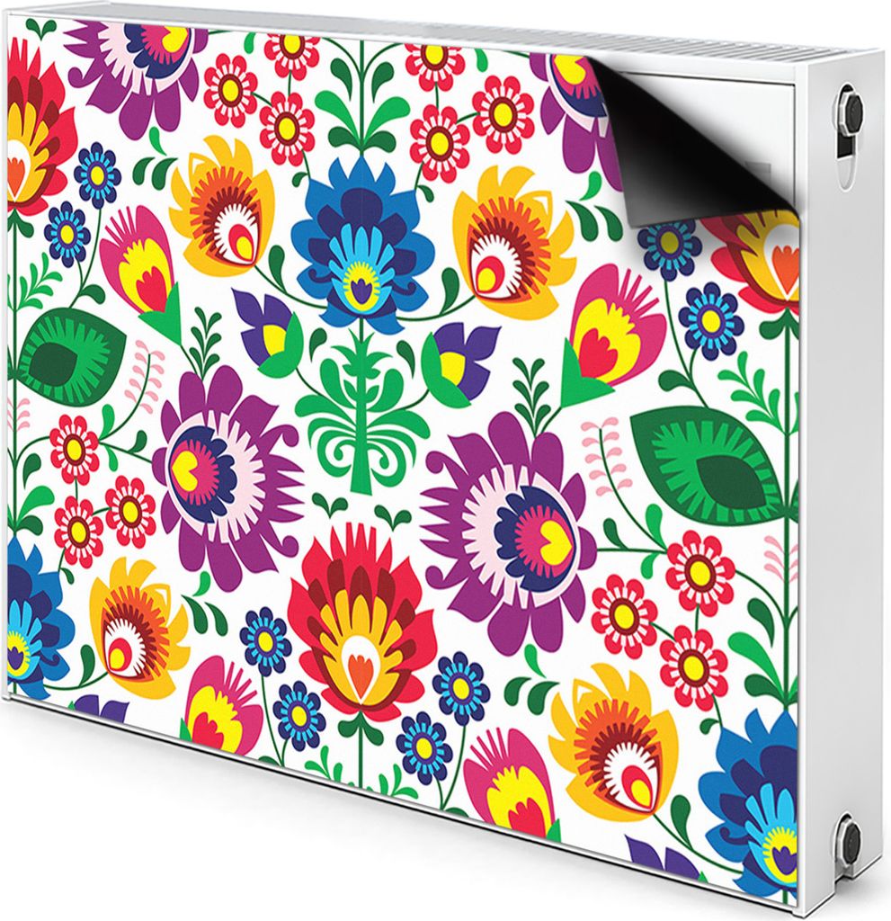 Magnet Heizkörper Heizkörper-Abdeckung Heizkörperabdeckung 90x60 cm - Altes polnisches Muster