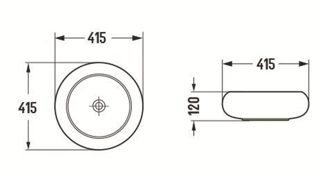 Lavabo Appoggio 41x41 Mexen Lola Bianco 22214100 | Design Moderno