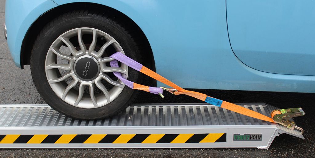 MSIHEY Spanngurte Set - 4 Stück Zurrgurte 50mm Breite + Handschuhe (Orange)