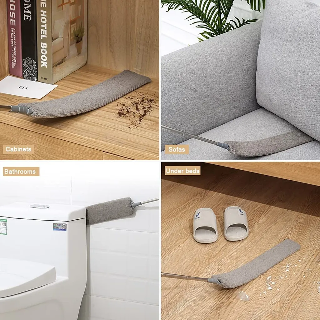Plumeau extensible en microfibre et tige télescopique acier inoxydable