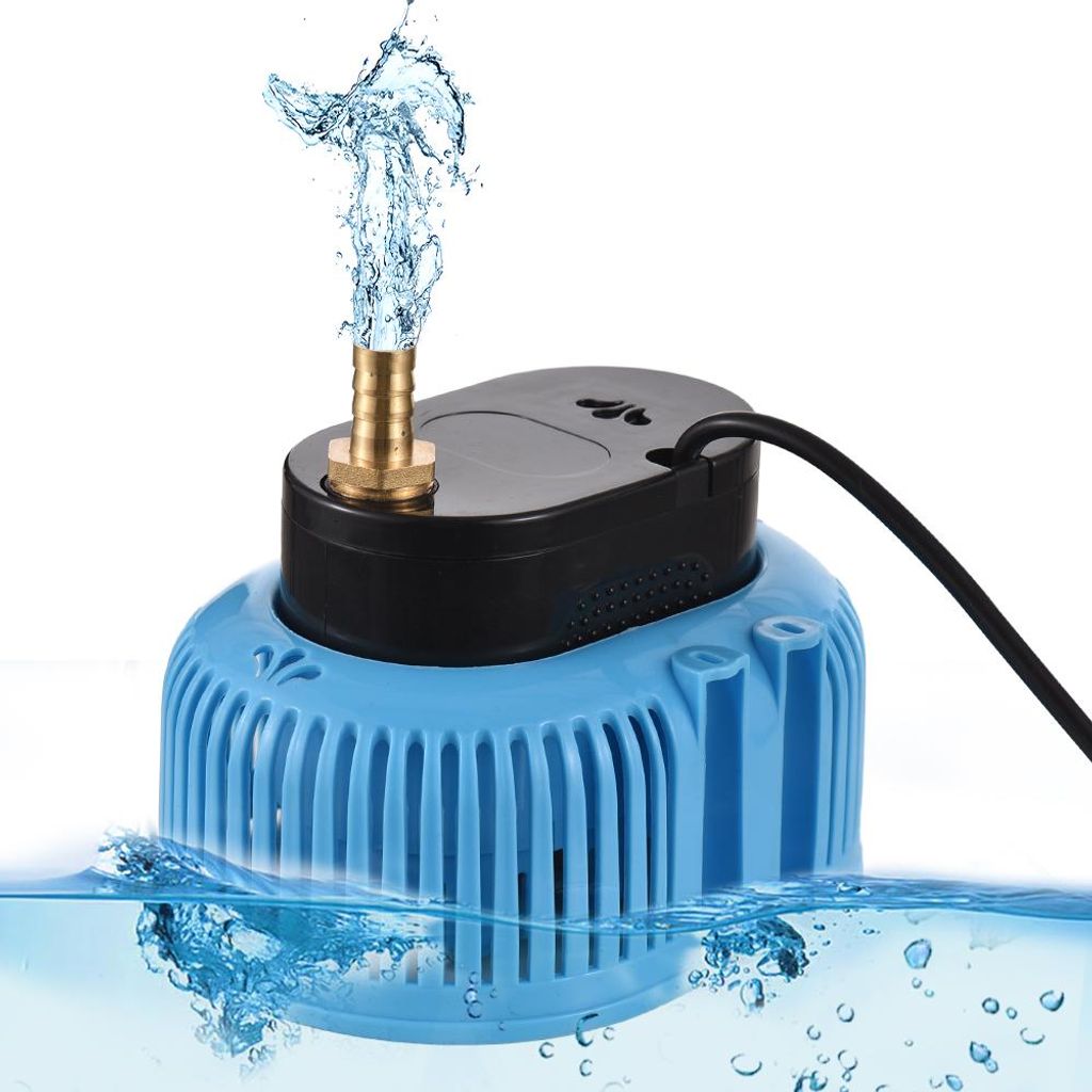Poolabdeckungspumpe Aufstellbare Tauchpumpe für den Sumpf 75 W 2000 l/h Wasserentnahmepumpe für Schwimmbecken mit 3 Adaptern und 16ft Abflussschl...