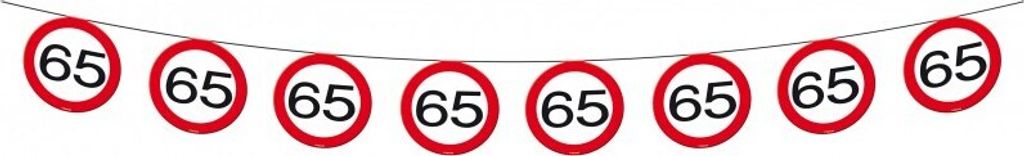 65. Geburtstag Verkehrsschild Wimpelkette