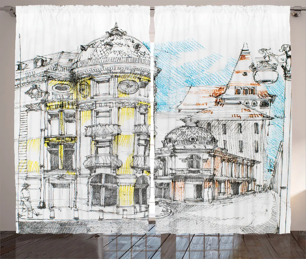 Tenda Decorativa Rustica ABAKUHAUS 280x245 cm Sketch Medievale