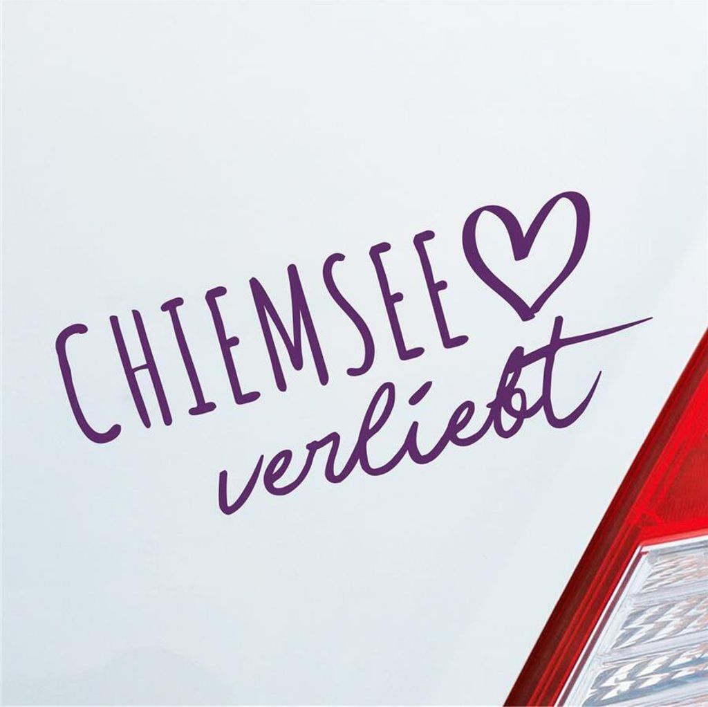 Auto Aufkleber Chiemsee verliebt Herz See Sea Liebe Car Produktbild 