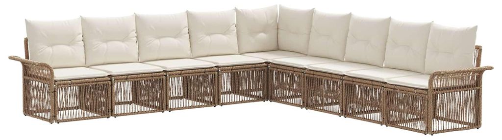 Möbel Gartensofa-set 9 pcs Beige Poly-Rattan - Gartenmöbelgarnituren CC1241