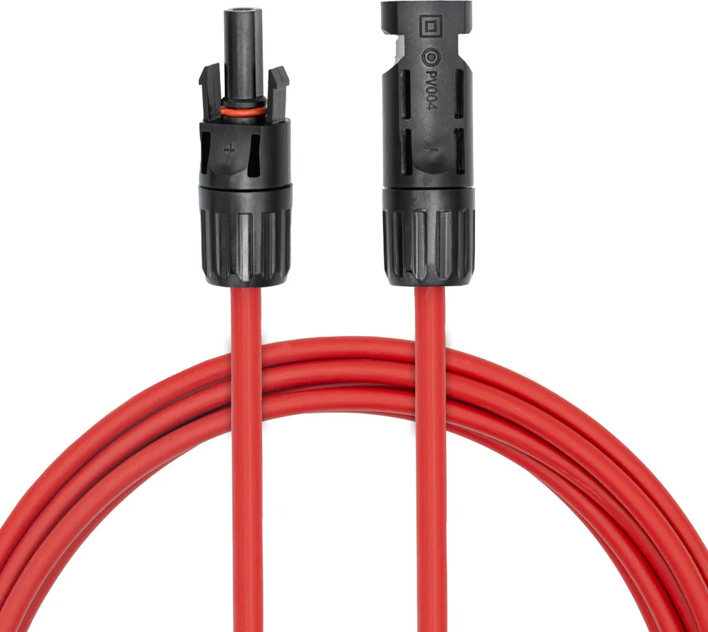 Cavo Fotovoltaico 6mm² Rosso 3m con MC4 | Qualità Professionale H1Z2Z2-K