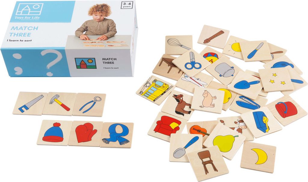 Toys for Life Montessorispiel Finde die 3 passenden