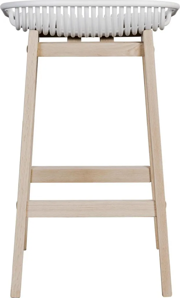 Chaises de bar MALMO 65cm en bois de chêne massif et assise durable