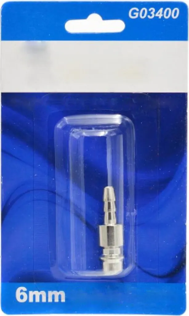 GEKO G03400 Nipplo Aria 6mm - Innesto Rapido Maschio Alta Tenuta