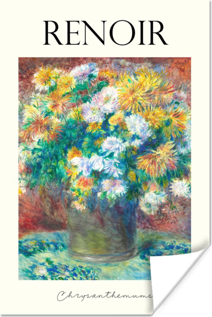 MuchoWow Poster Kunst - Renoir - Blumen 120x180 cm - Kunstposter