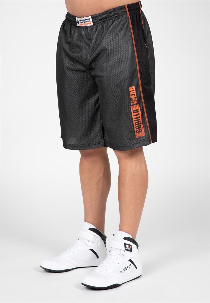 Gorilla Wear Wallace Mesh Shorts grey/orange L/XL