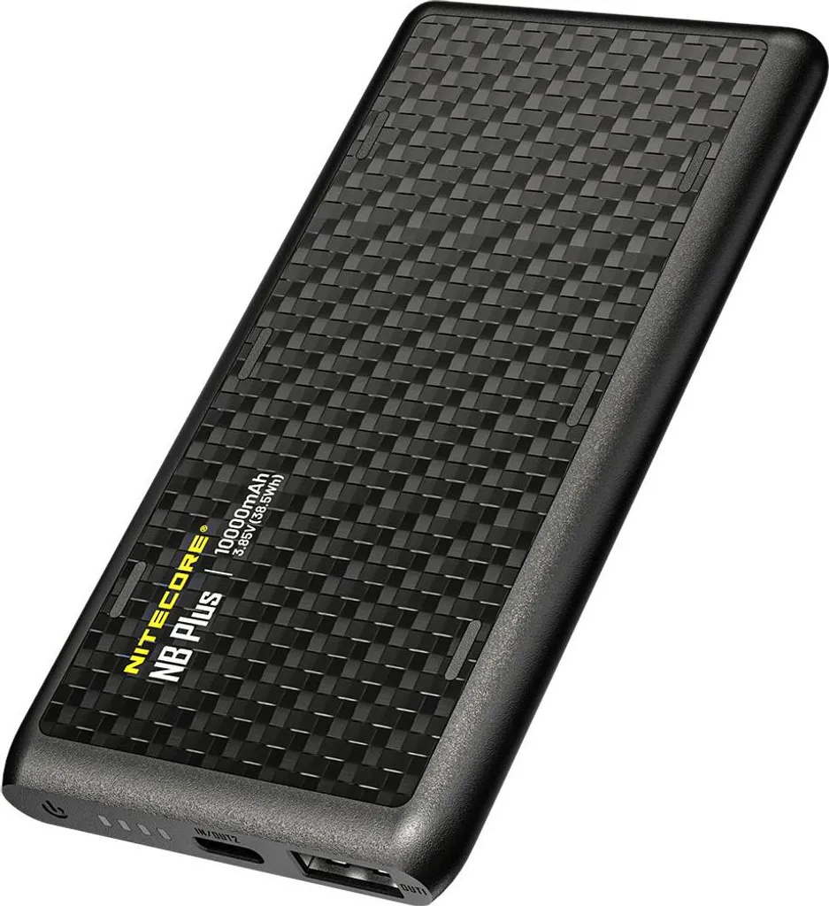 Nitecore NB10000 Plus Power Bank 10000mAh Noir Ultra-Léger et Compact
