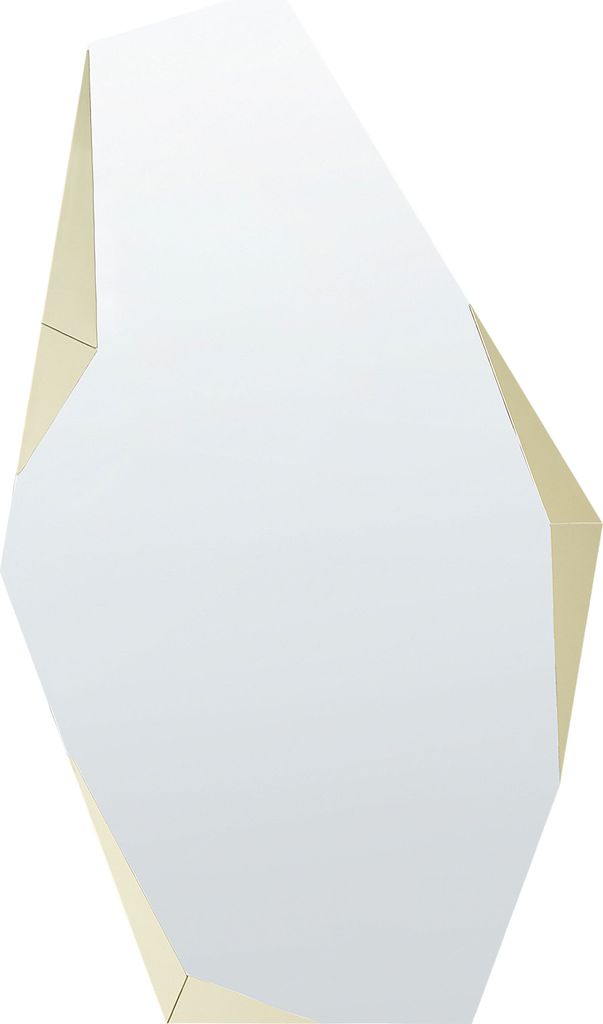 BELIANI Wandspiegel Silber u. Gold aus Glas Asymmetrische Form 68 x 120 cm Gefärbtes Getöntes Glas ohne Rahmen Abstrakt Wanddekoration Wohnaccess...