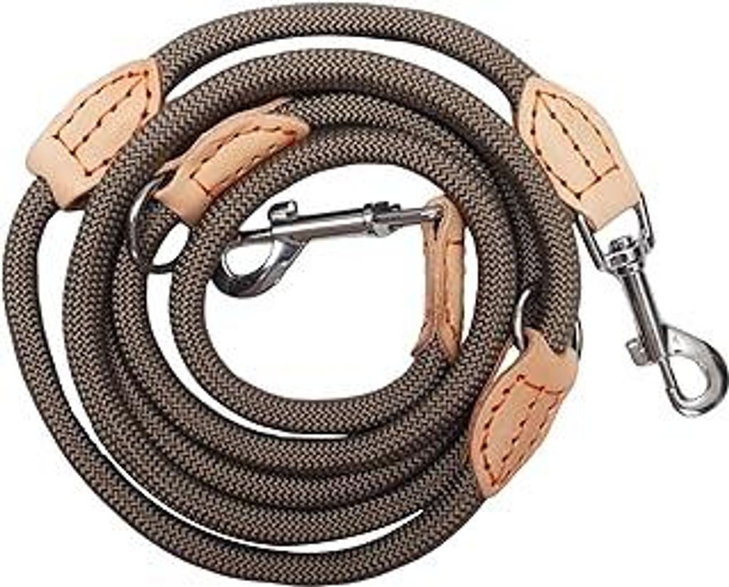 Hundeleine für Mittelgroße & Große Hunde, Multifunktionsleine Führleine für Hunde 2.1m Verstellbare mit 2 Karabiner, Robuste Nylon Dog Leash, ...