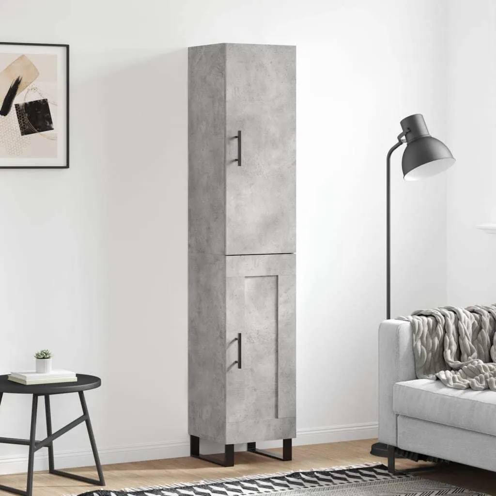 Armadio Credenza Slim vidaXL 180cm | Grigio Cemento Multistrato