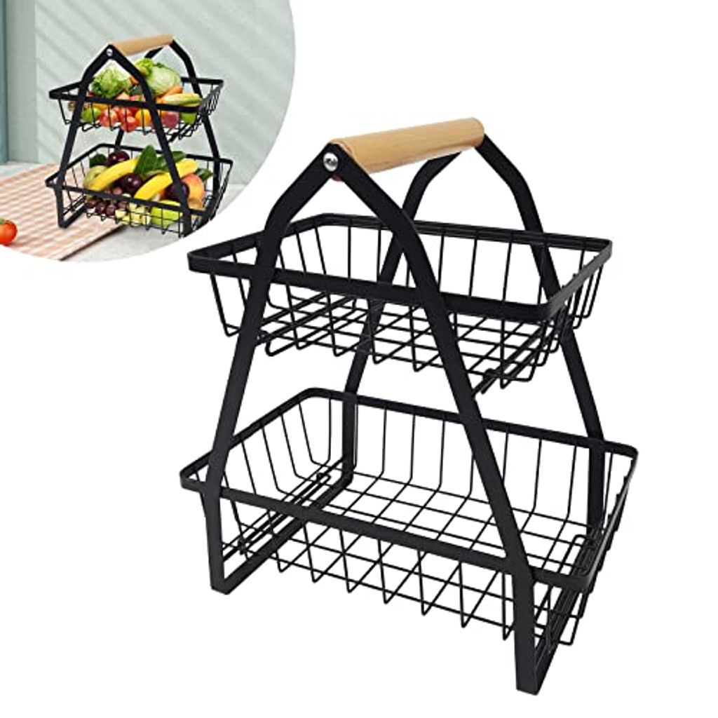 NAIZY 2 Stöckig Obst Etagere Metall Obstschale,Abnehmbar Produktbild 