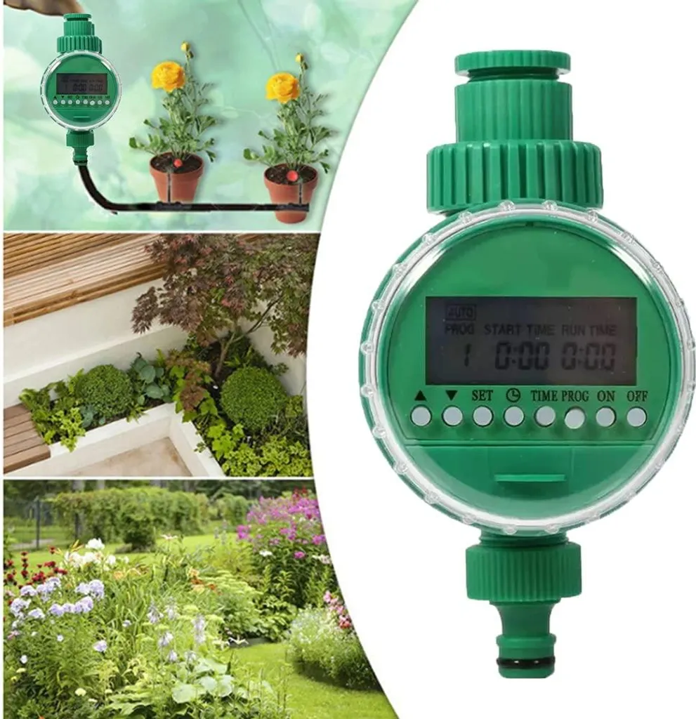 Programmateur d'Arrosage Digital LCD pour Vanne de Jardin Hebdomadaire - 12