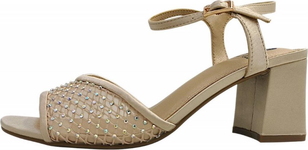 La Strada : Sandales plates pour femmes, couleur or, style Image du produit 