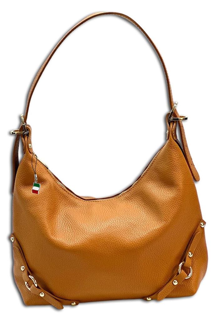 Florence Leder Tasche Damen Schultertasche tan hellbraun 8x37x25cm OTF858C5