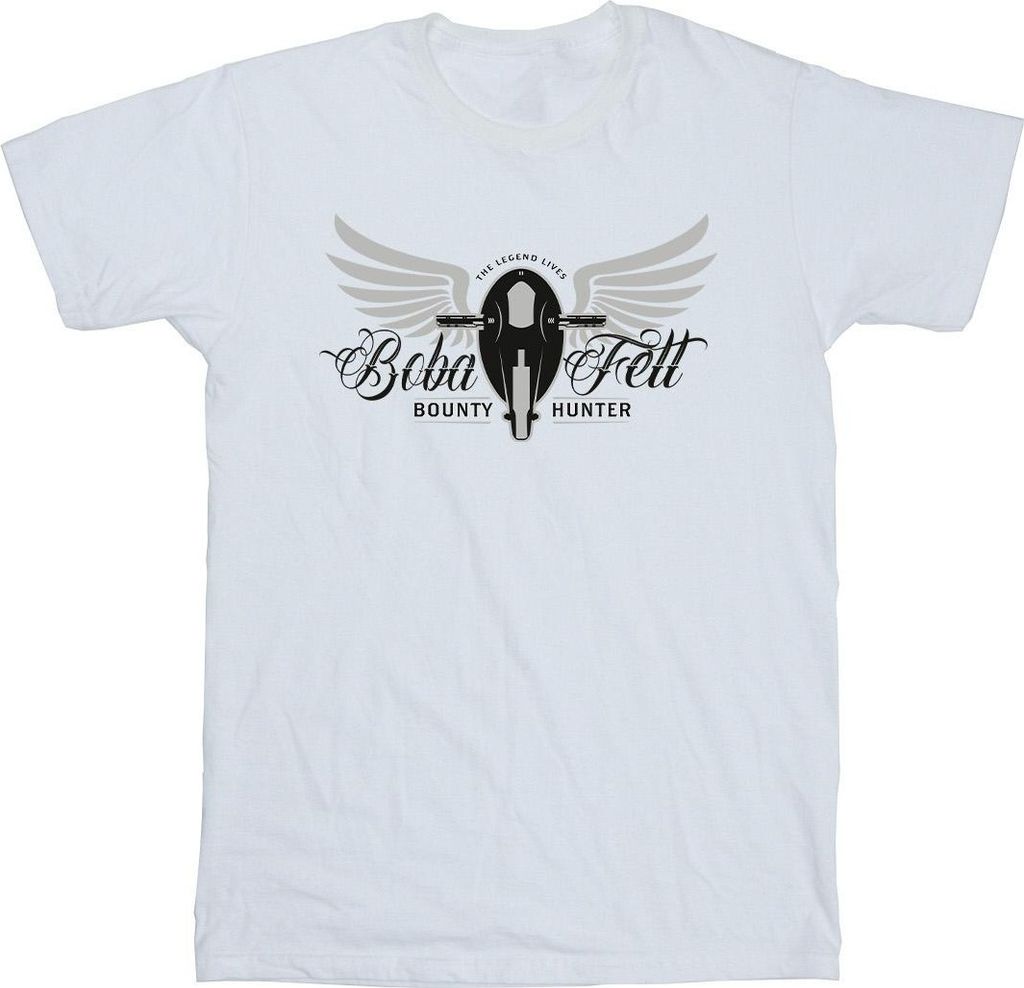 Star Wars - "The Book Of Boba Fett Legend Lives" T-Shirt für Herren BI44869 (L) (Weiß)