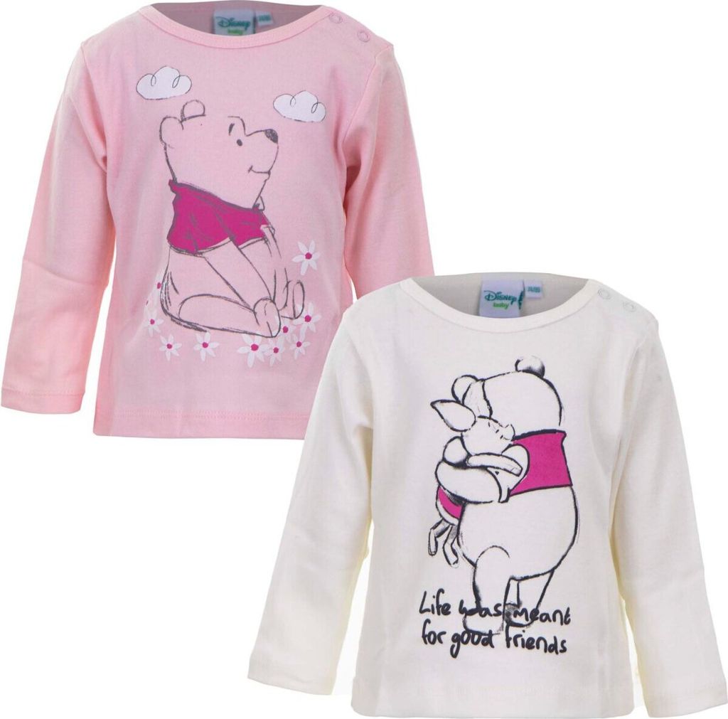 Winnie the Pooh Baby Langarmshirt 2er Pack Rosa 100% Produktbild 