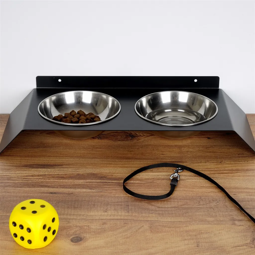 Skye Decor Pet018 - Gamelle pour animaux en métal noir 100% 50x20x6cm