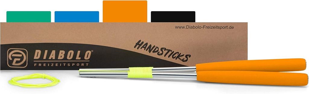 Diabolo Freizeitsport Diabolo Handstäbe 32cm (orange) - aus Produktbild 