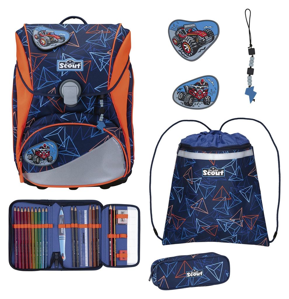 Scout zaino della scuola Alpha Set 4 -pezzi Offroad blu Immagine del prodotto 