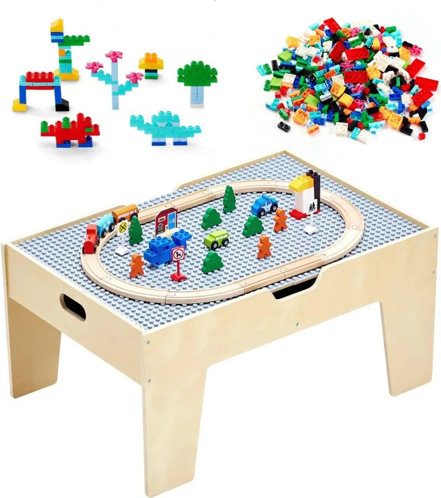 Table d'activités avec 290 briques de construction et 30 accessoires