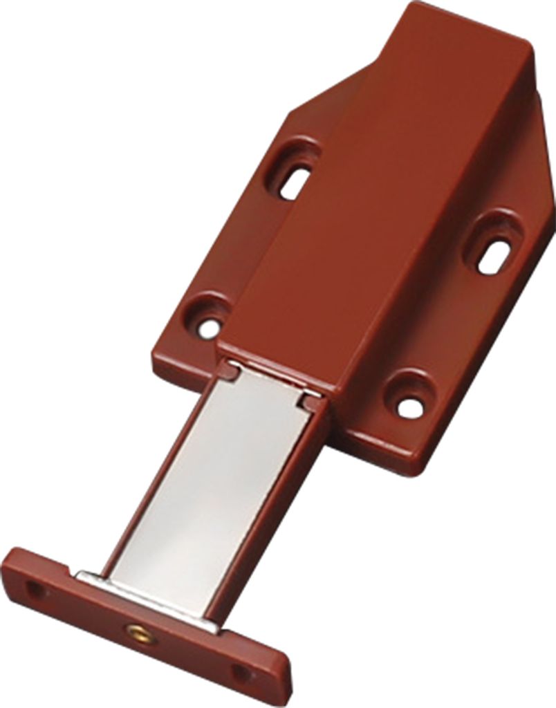 Kabinettstür-Push-Latch Starker Saugschub, um ABS einzelner Kopf-Druckfreisetzungsriegel für den Schrank zu öffnen-Braun