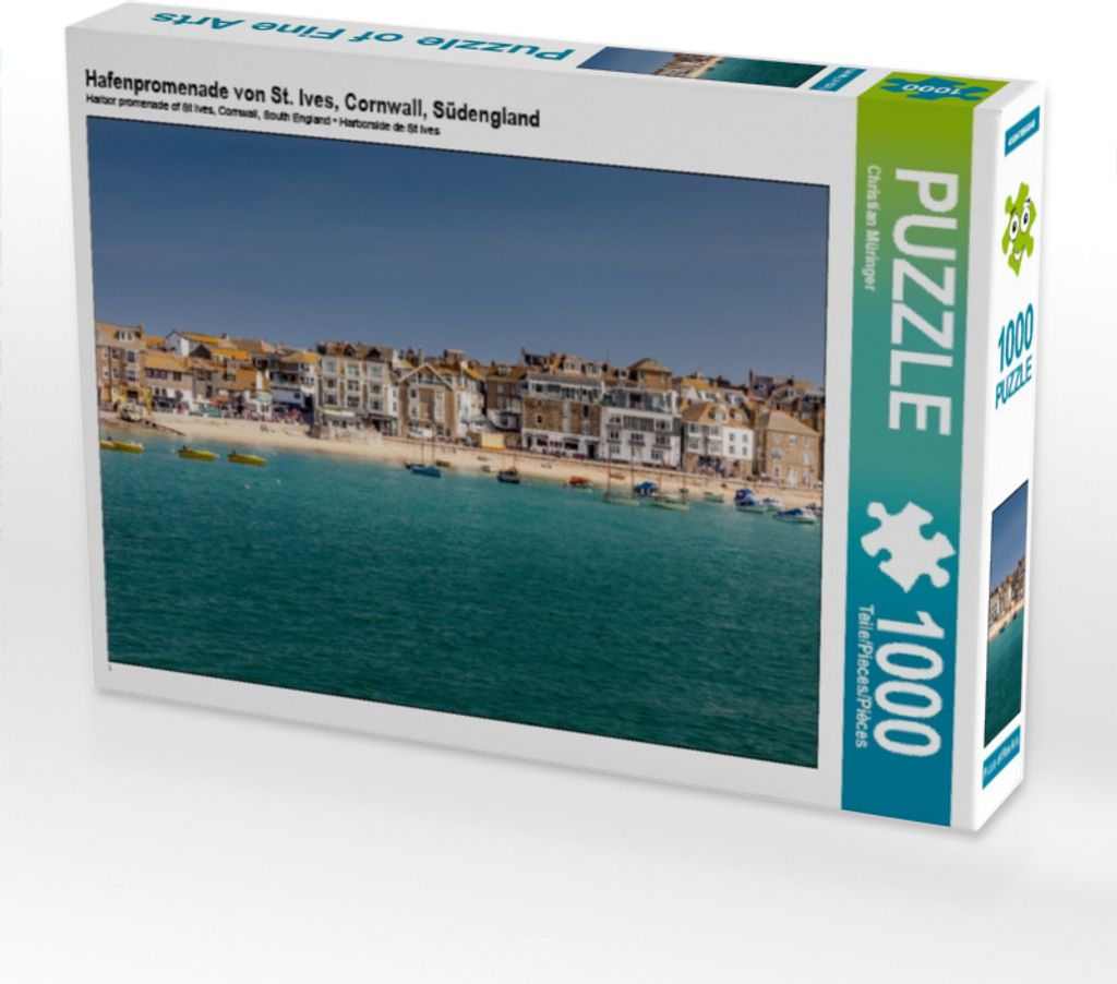 CALVENDO Puzzle Hafenpromenade von St. Ives, Cornwall, Südengland | 1000 Teile Lege-Größe 64x48cm Foto-Puzzle für glückliche Stunden