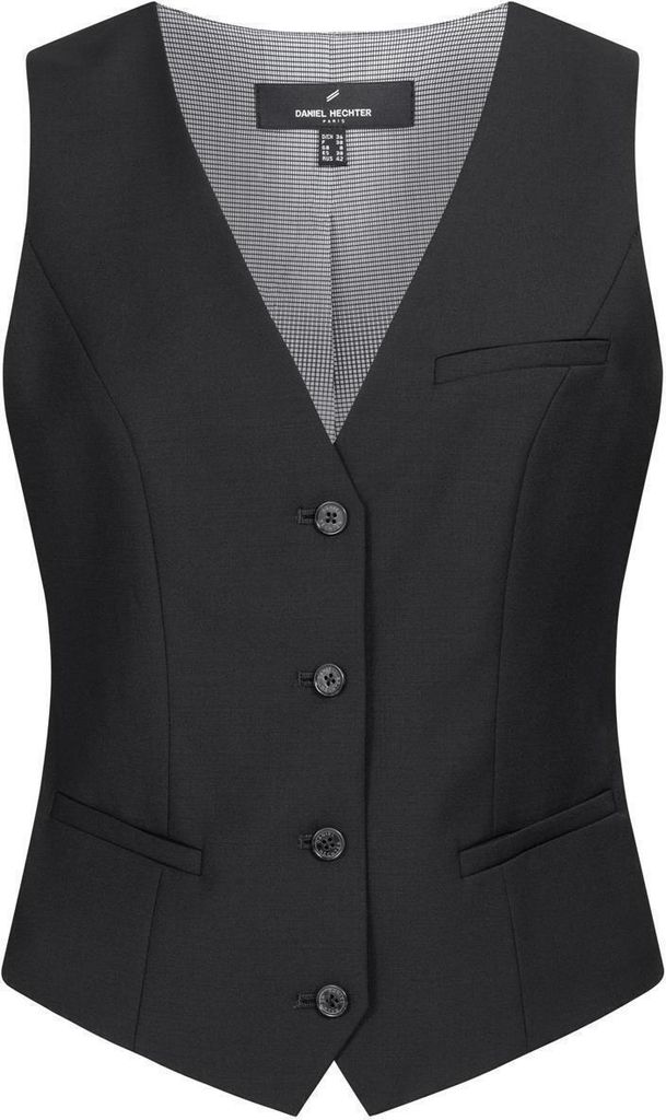 HECHTER PARIS Corporate Weste Damen Tailored Modern Fit Schwarz 44