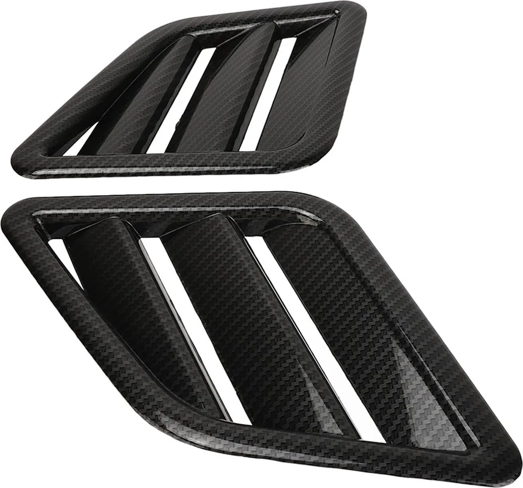 Couvercle Ventilation Capot ABS Résistant Style Carbone pour Ford - 2x - 4
