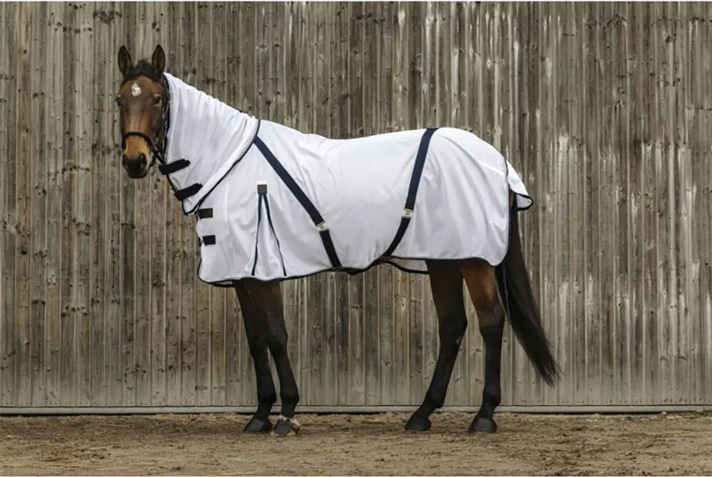 Couverture anti-mouches Equithème Mesh Combo pour chevaux en été