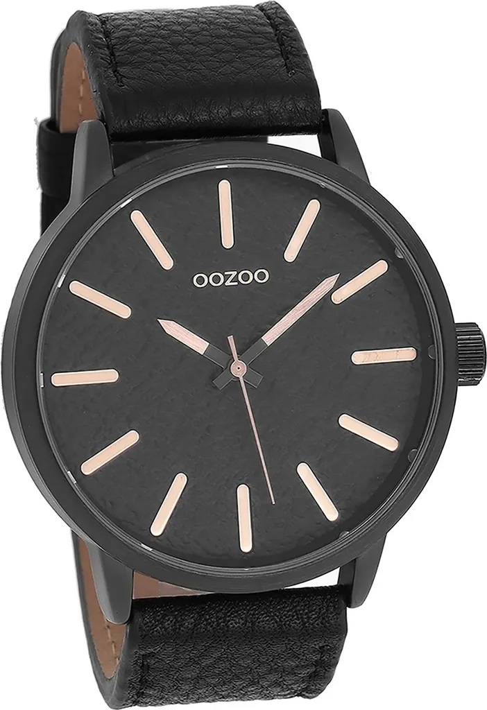 Oozoo orologio da donna in pelle orologio da polso strutturato nero casual Oozoo Timepieces D2UOC9029A