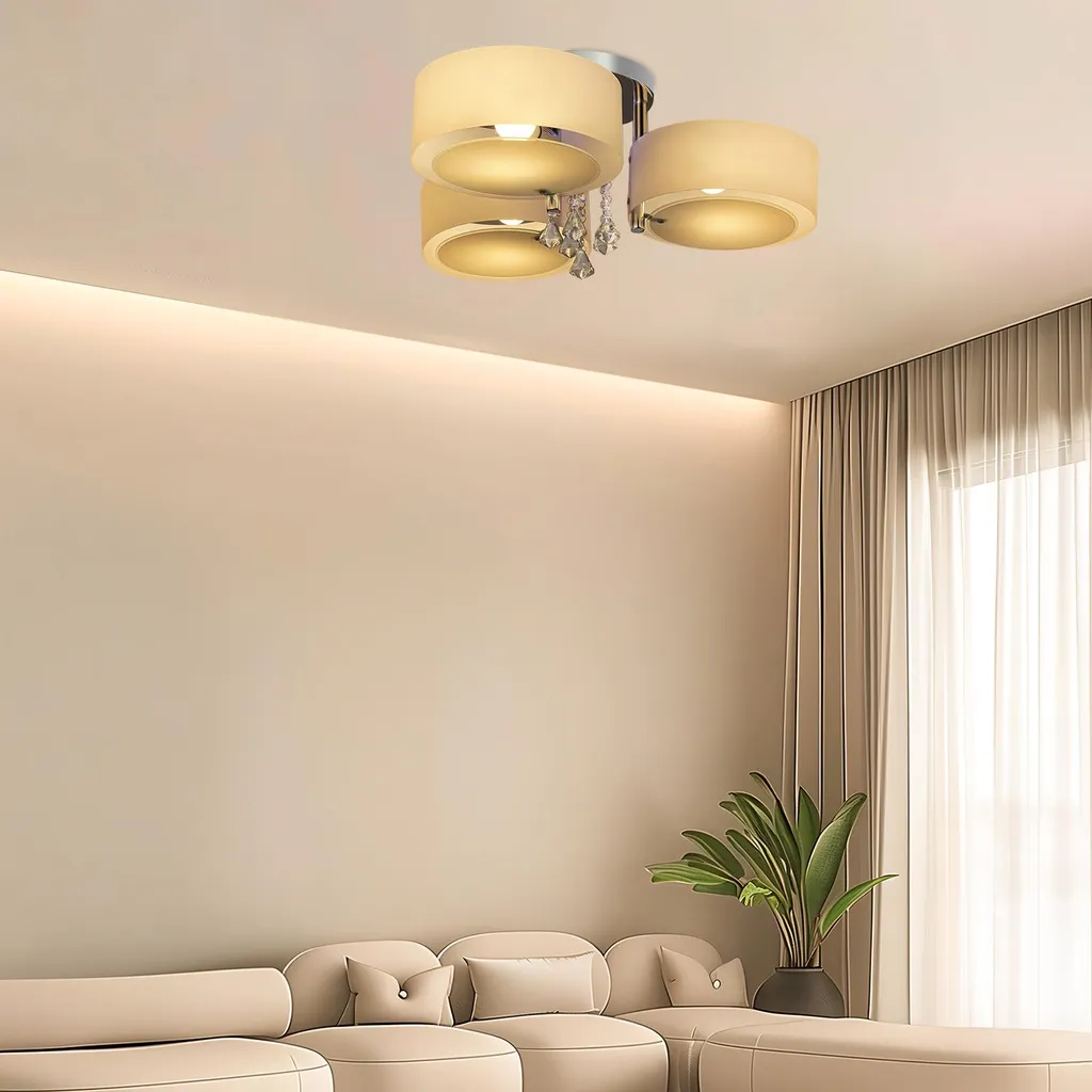 Plafonnier moderne blanc télécommande intensité variable pour la chambre - 4
